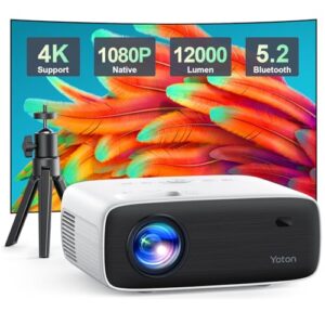 Bluetooth Projector 4K with Tripod