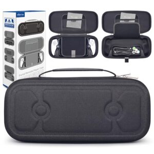 sisma Case Compatible with PS5 Playstation Portal Remote Player Hard Shell Protective Cover Storage Case Black Carrying Bag & Screen Cleaning Cloth