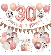 18th Birthday Decorations Retro Pink Rose Gold,18th Birthday Balloons,Happy 18th Birthday Banner ...