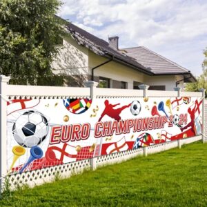 AhfuLife Large England Football Banner for Euro Championship 2024 Decorations