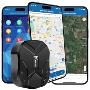 Winnes GPS Car Tracker 10000mAh Big Battery 4G Worldwide Coverage Real-time Location Tracking Vehicle Security Monitor Anti-theft Magnetic Car Tracke 150 day Standby No Monthly Fee