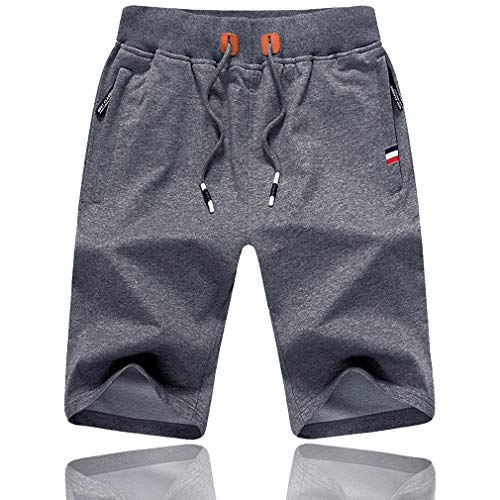 Tansozer Mens Gym Shorts Summer Sports Shorts Zip Pockets