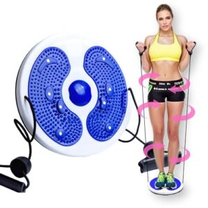 Waist Whisper Twist Disc Balance Board with Drawstring - Body Shaping Waist Trainer Disc - Fitness Turntable for Home Workout