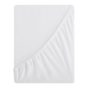 Aisbo Double Fitted Sheet White - Extra Deep Pocket Bed Sheet 16 inch 40 cm - Microfiber Bottom Sheet
