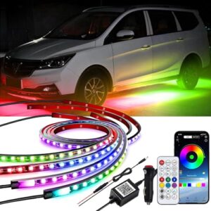 Kairiyard 4Pcs Underglow LED Lights for Cars