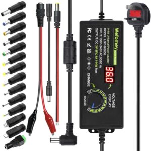 Wefomey Universal Power Supply 3V~36V 4A 144W Adjustable Variable AC/DC Adapter Charger