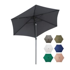Sekey® 2.7m Grey Garden Parasol Umbrella/Durable Aluminum Parasol