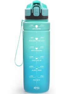 Niggeey Motivational Water Bottle with Time Marker