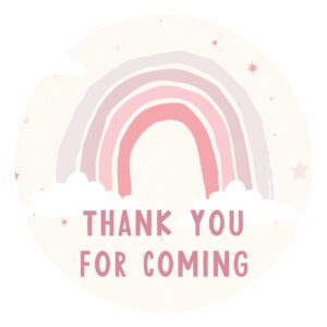 Manta Makes Thank You for Coming to My Party Stickers for Party Bags