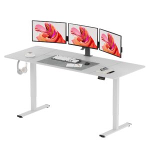 SANODESK 180 * 80 Electric Standing Desk Height Adjustable Standing Desk Sit Stand Desk Adjustable Desk 4-Memory Smart Pannel
