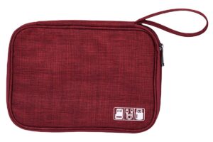 FAVORTALK Electronics Travel Organizer Soft Carrying Case Bag Light-Weight Suitable for Out-Going Business Travel and Cosmetics Kit Universal Electronics/Accessories