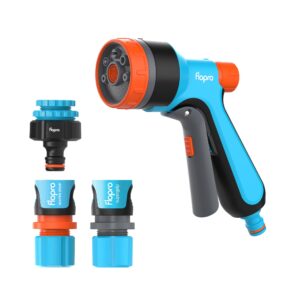 Flopro - Multi Spray hose gun with SUPERGRIP garden hose pipe connector set ø 12.5mm - 15mm (1/2"- 5/8") 1 x Outside Tap Connector