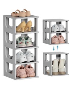 HAIXIN Narrow Shoe Rack - Vertical Shoe Storage for Entryway