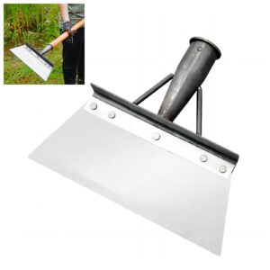 Hoquare Stainless Steel Garden Cleaning Shovel Multifunctional Hand Trowel Outdoor Garden Flat Shovels Practical Garden Tools for Transplanting