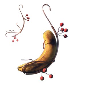 Nybhyjka Butterfly Banana Feeder Outdoor Hanging Butterfly Feeder Hangable Copper Butterfly Feeder Multifunctional Decorative Outdoor Feeding Supplies For Patio Garde