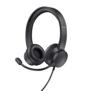 Trust Roha II USB Headset with Microphone On-Ear Lightweight Design