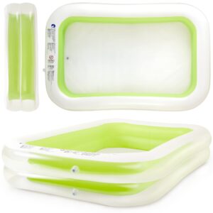 SUNMER Large Inflatable Family Paddling Pool - For Kids and Adults - Easy to Inflate and Deflate – 262cm x 175cm x 50cm - For Garden Parties
