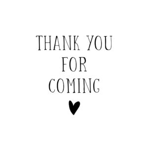 Manta Makes Thank You for Coming to My Party Stickers for Party Bags