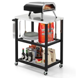 TANGZON Outdoor Grill Dining Cart