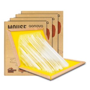 aonova Pest Sticky Pads - 4 Pack Multi-Use Sticky Board Traps for Indoor Outdoor Kitchen and Garde
