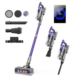 HONITURE Cordless Vacuum Cleaner 38kpa/55mins Stick Vacuum with OLED Screen