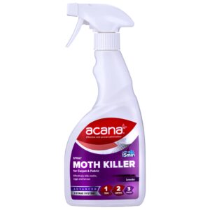 Acana Carpet & Fabric Freshener 500ml - Moth Killer Spray - Lavender Fragrance - Kills Moths