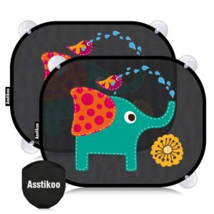 Asstikoo Car Window Shades for Baby with UV Protection