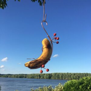 Butterfly Banana Hammock | Butterfly Banana Feeder | Banana Holder Copper Bird Feeder Hangable For Outside