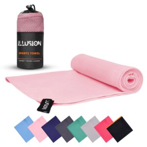 illusion Microfibre Towel for Active Sports 40x80cm - Lightweight Quick Dry Towel - Gym Towel Ideal for Dancing