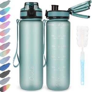 OKKLE Water Bottle 1L BPA Free Sport Drinks Bottle with Portable Handle 1 litre water bottle Lock Cover