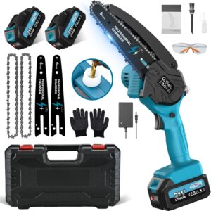 SCUXASH Mini Chainsaw Cordless with 8000 mAh Battery