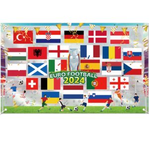 AhfuLife Large Euro Football 2024 Backdrop Banner