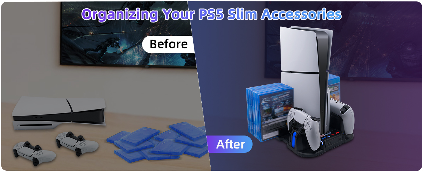 Cooling Charging Stand for NEW PS5 Slim