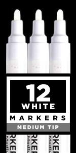 White Paint pens for Rock Painting, Stone, Ceramic, Glass, Wood