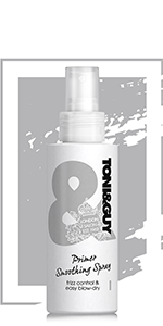 Toni&Guy Primer Smoothing Spray 125 ml for frizzy hair, T&G Hair Spray for easy blow-dry