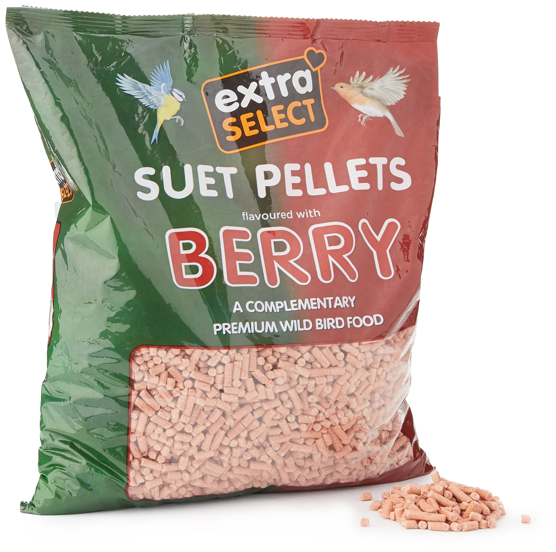 Extra Select Berry High Energy Suet Pellets Wild Bird Food - Protein