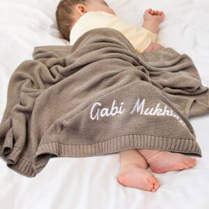 TICBIK Personalised Baby Knitted Blankets
