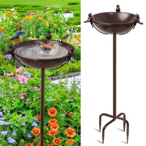 FaloStwer Freestanding Birdbaths Bowl Outdoor
