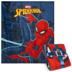 Disney Stitch Fleece Blanket Super Soft Blanket Throw Bed Accessories 150 x 130 Sofa Throw Bed Blankets Baby Yoda Gifts (Blue Spiderman)