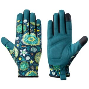 isilila Gardening Gloves for Women Ladies Rose Pruning Garden Gloves Breathable Comfortable Flexible Garden Working Gloves Thickened Palms Safety Work Gloves for Yard