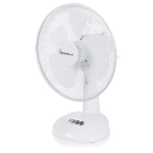 Signature S40009 Portable 12 Inch Oscillating Desk Fan with Adjustable Tilt