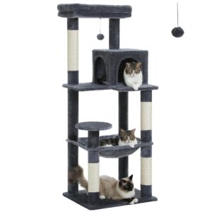 PAWZ Road Cat Tree for Large Cats with Metal Plush Big Hammock