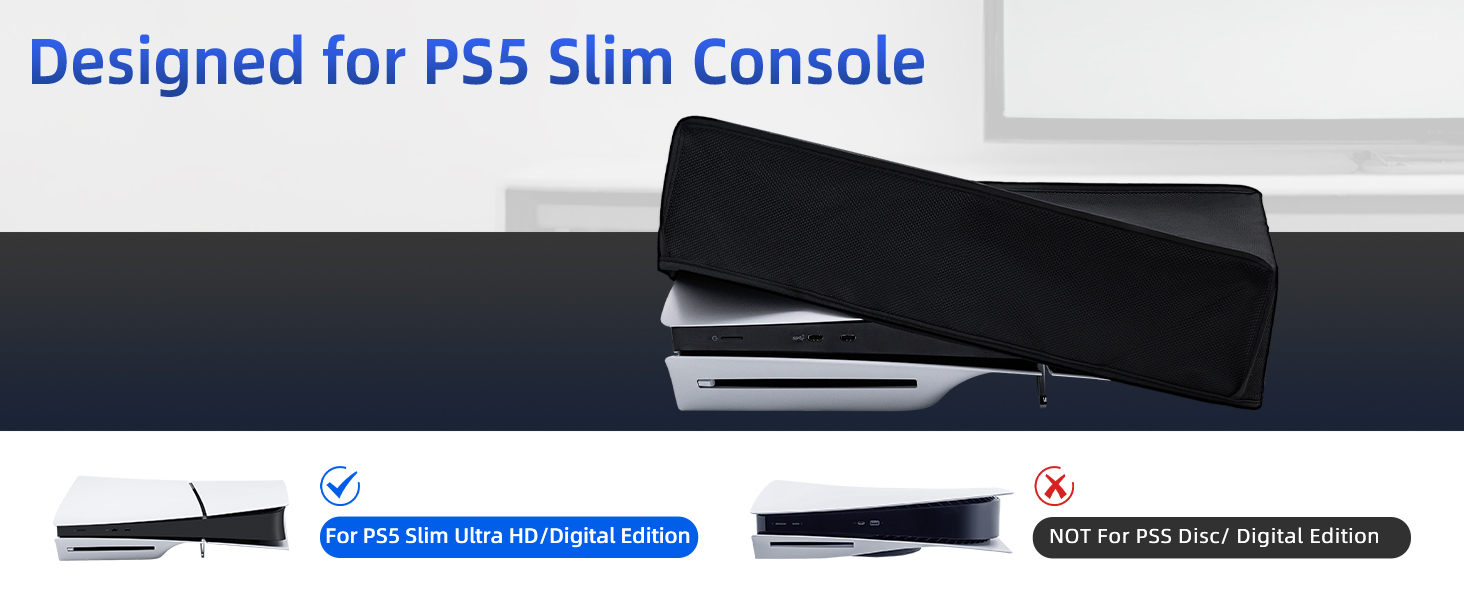 Horizontal PS5 Slim Dust Cover