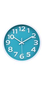 Modern wall clock-aqua