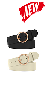 2 Pack Women Leather Belt