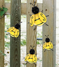 Metal Bumble Bee Decorations