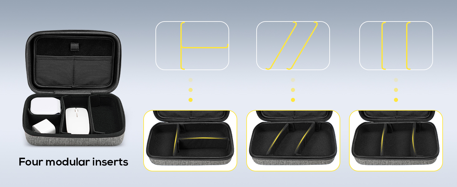 ProCase Hard Travel Electronic Organizer Case