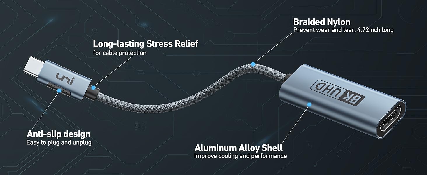 uni USB C to HDMI 2.1 Adapter