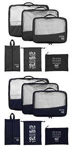 compression packing cubes for backpack