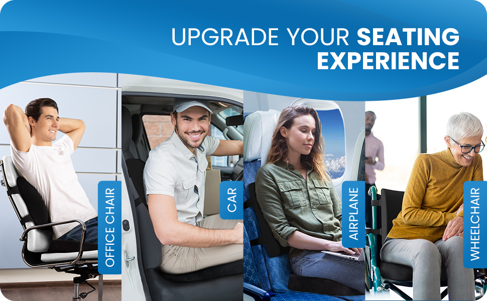 memory foam cushion spine alignment pillow back support pillow for bed office chair lumbar support